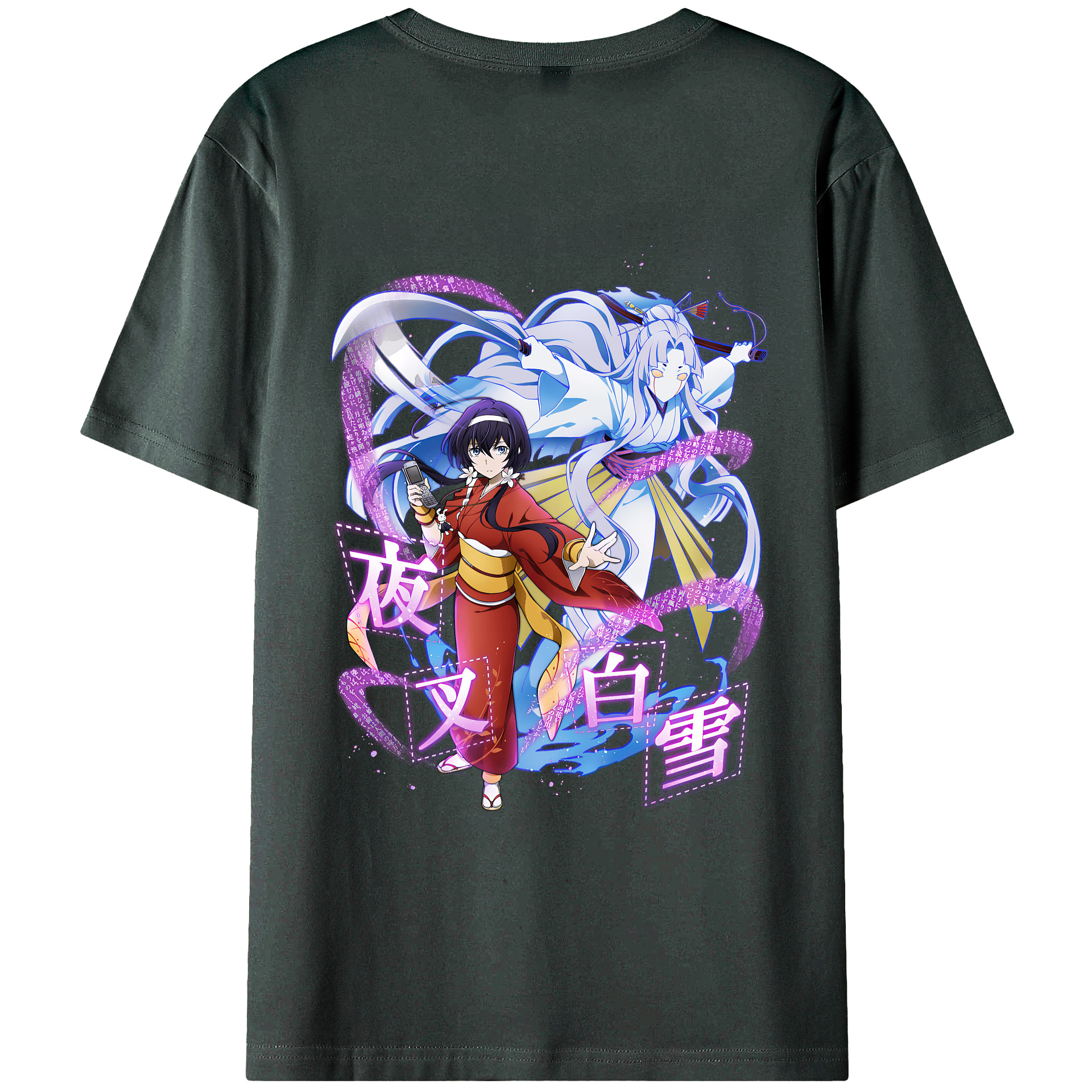 （画像用） 文豪ストレイドッグス Bungo Stray Dogs 綿100％ メンズ半袖Tシャツ（バックプリント） 通気性